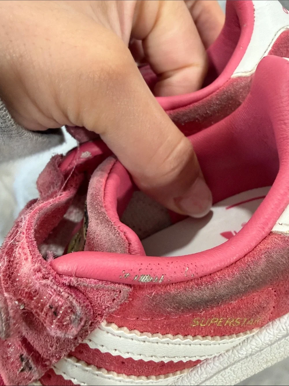 adidas superstar with Velcro toddler 6